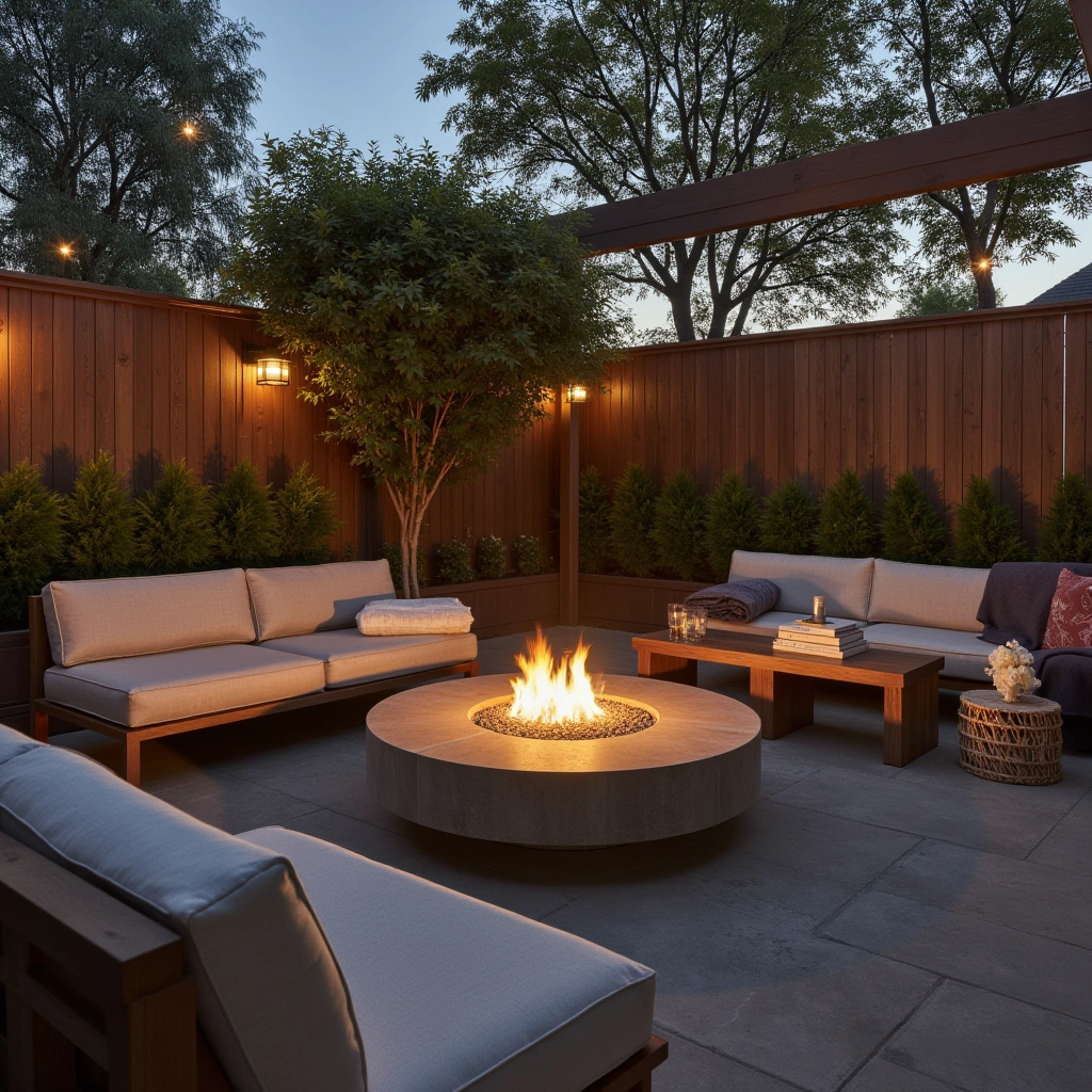 1. Cozy Fire Pit Lounge