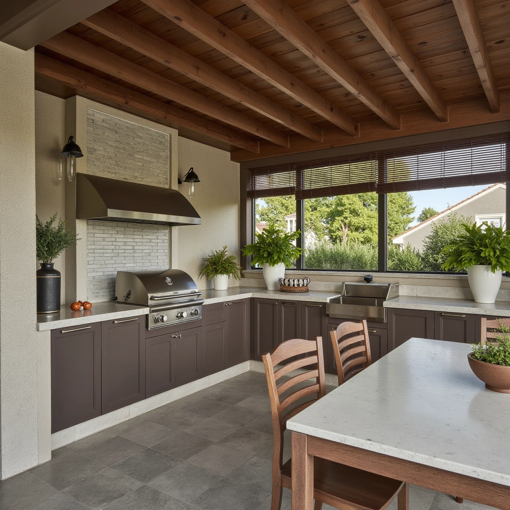 4. Stylish Outdoor Kitchen