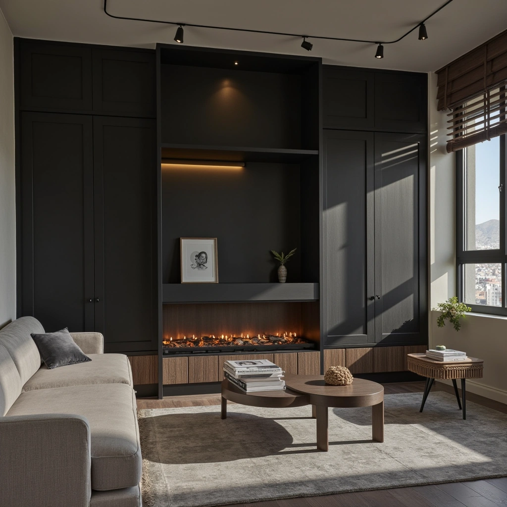 1. Black Accent Wall for Depth and Drama