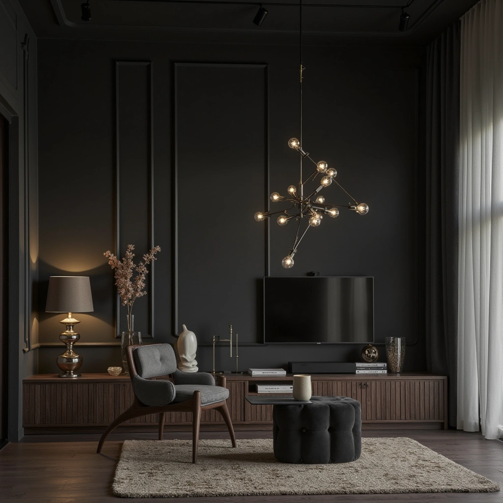 5. Black Metal Lighting Fixtures as Statement Pieces