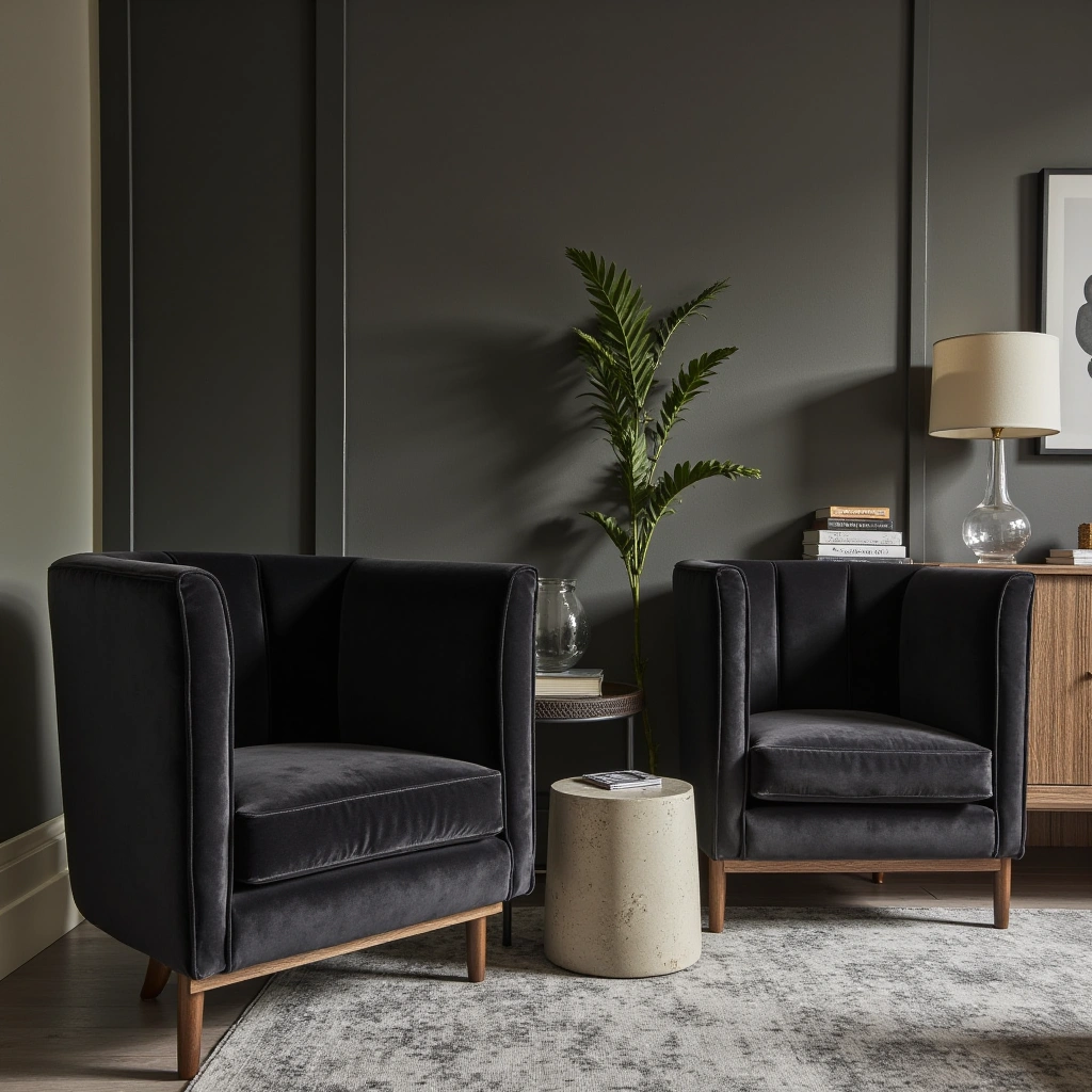 7. Black Accent Chairs for Extra Elegance