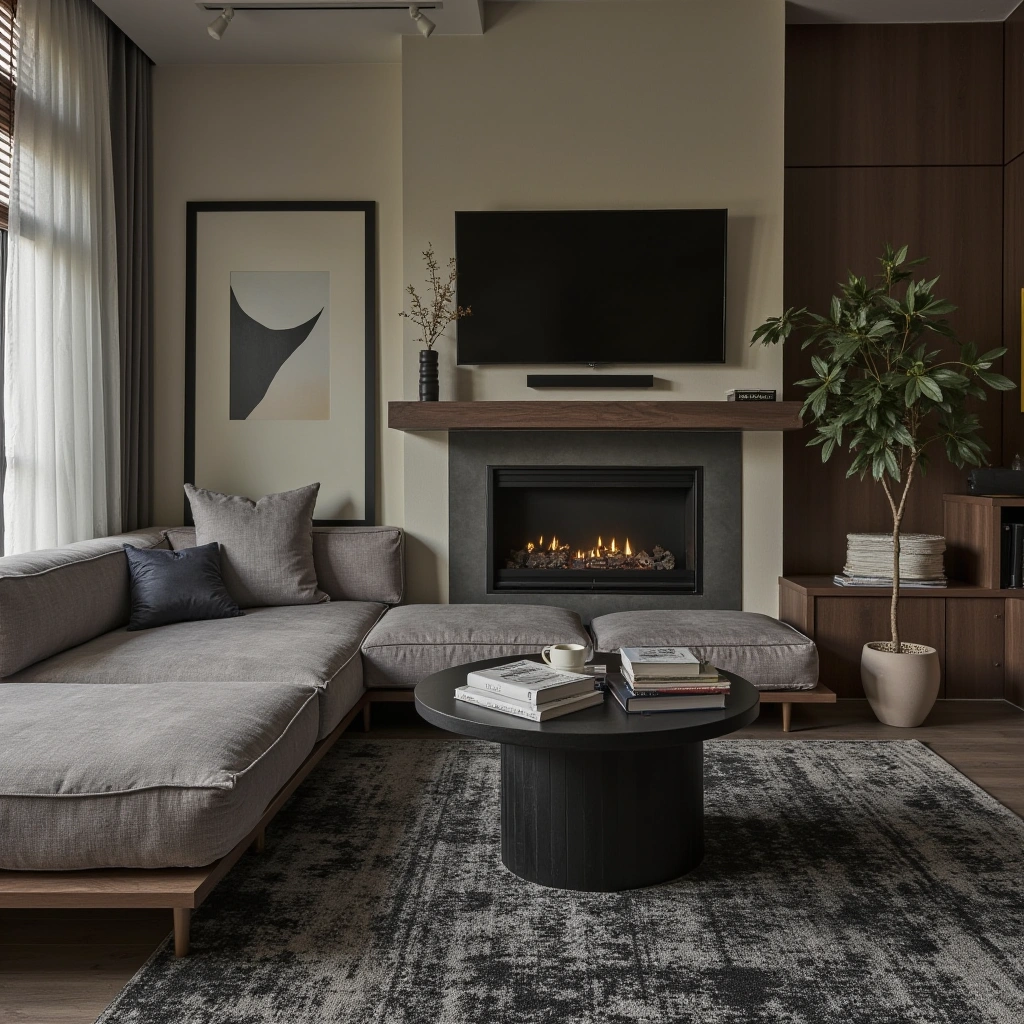8. Black Area Rugs to Ground the Space