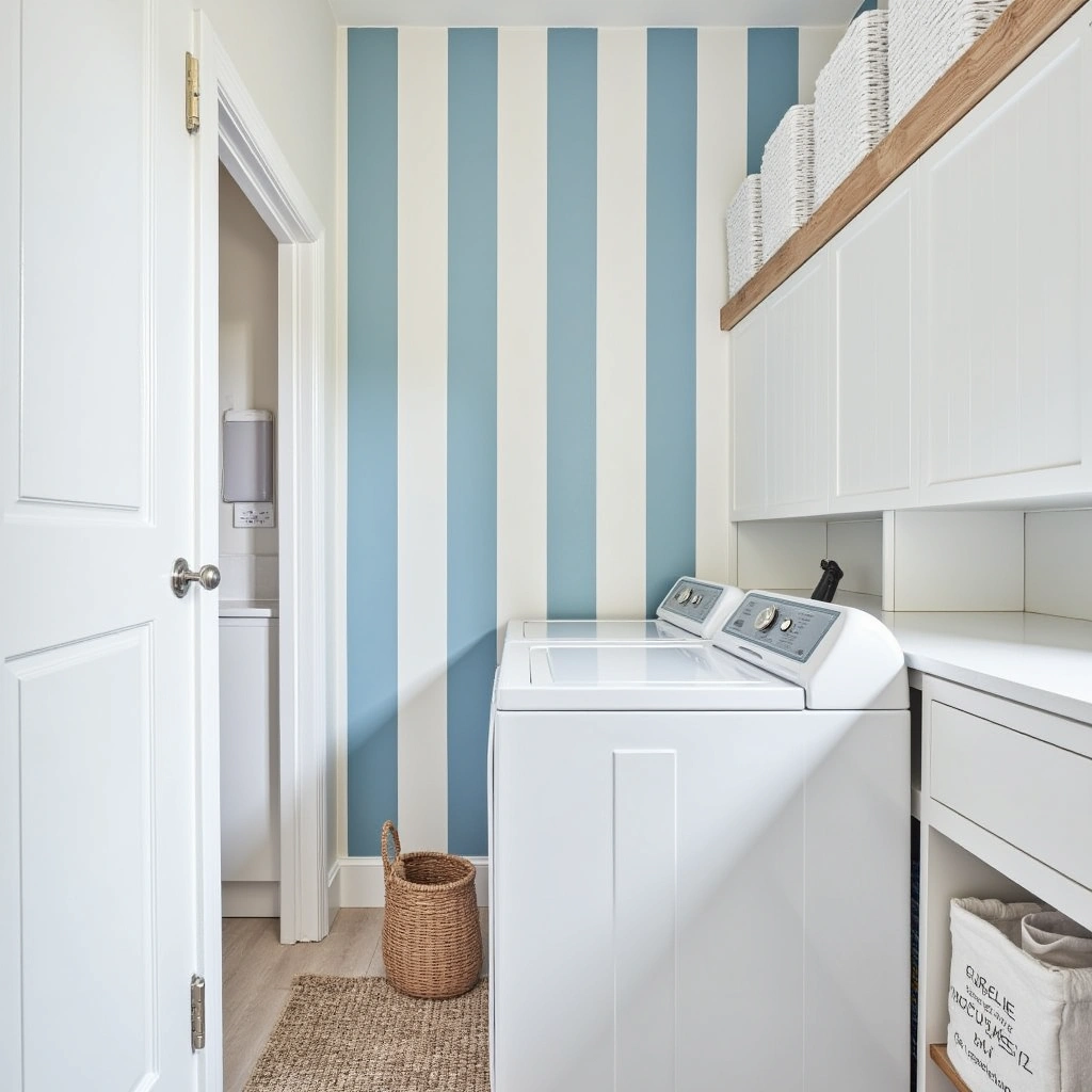 1. Classic Blue and White Stripes