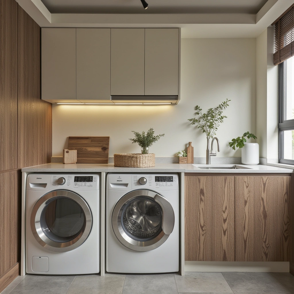 9. Eco-Friendly Laundry Setup with Sustainable Materials