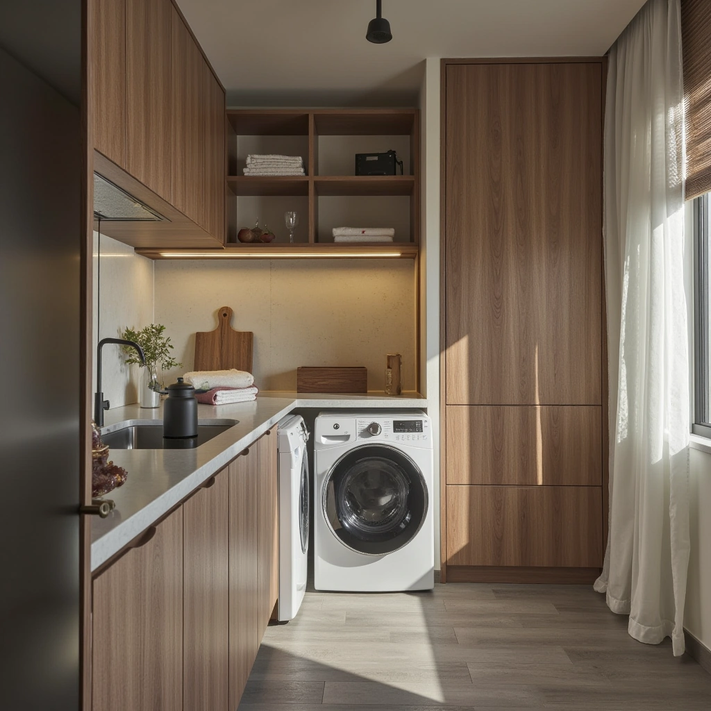 10. High-Tech Laundry Room with Smart Appliances