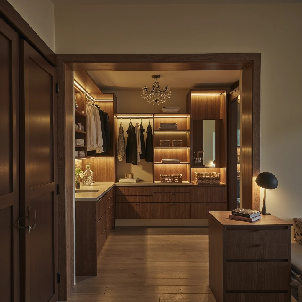 11. Closet with Built-In Lighting