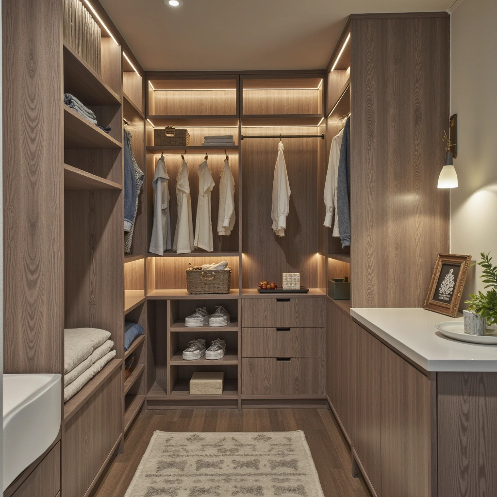 12. Compact Reach-In Closet with Organizational Systems