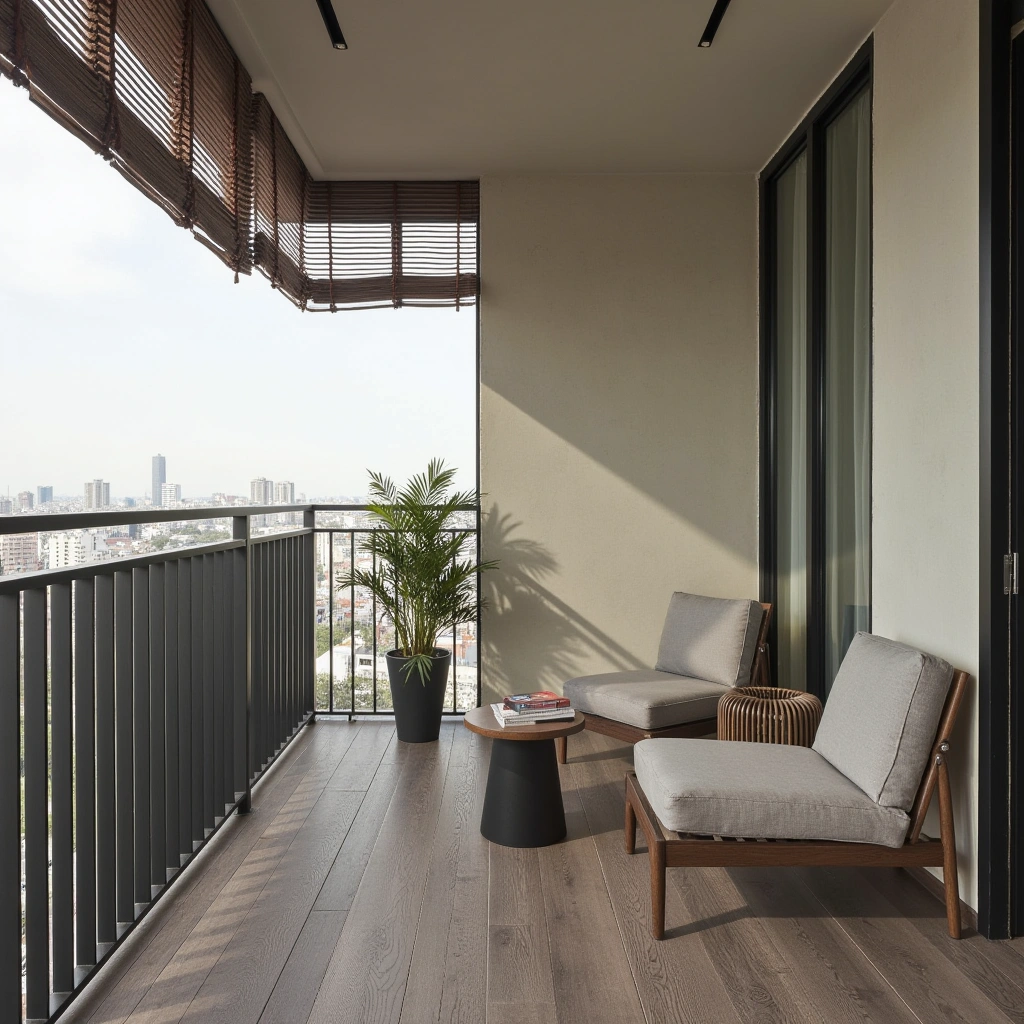 2. Minimalist Balcony: Clean Lines and Calm Vibes