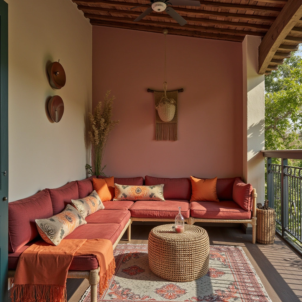 4. Bohemian Balcony: Eclectic, Colorful, and Inviting