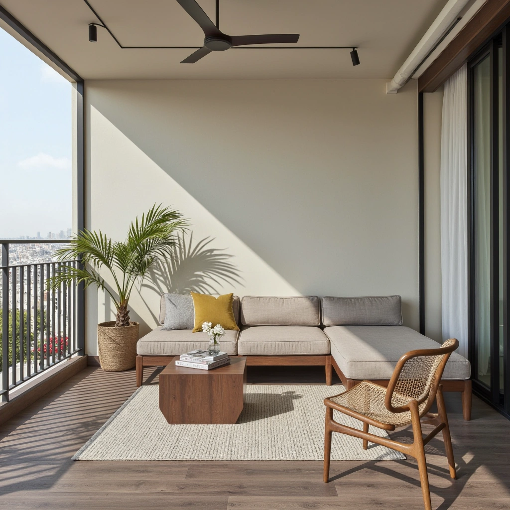 1. Minimalist Chic Balcony: Less Is More