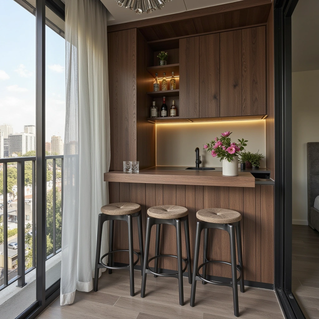 5. Balcony Bar Setup: Cheers to Small Spaces