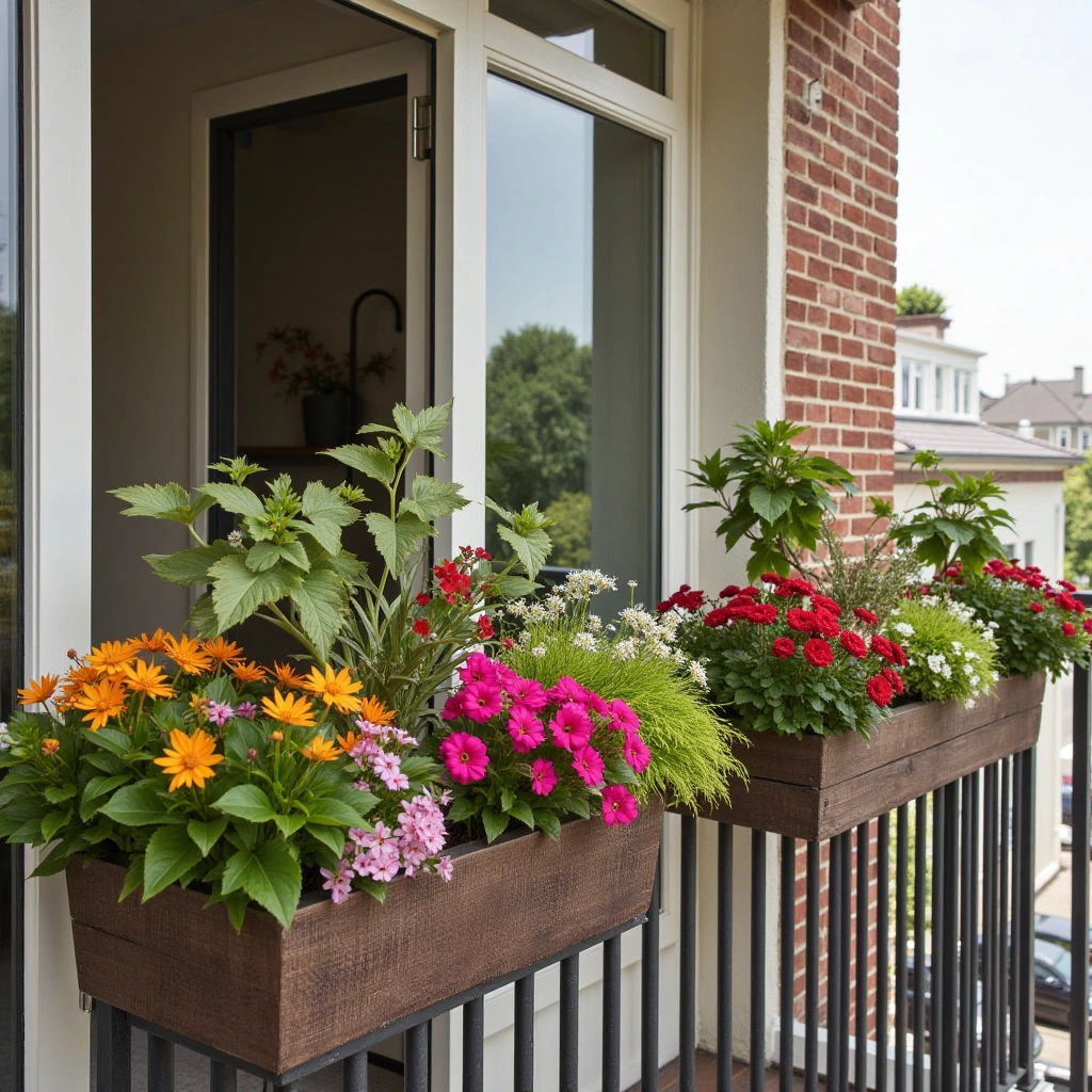 4. Flower Boxes for a Splash of Color
