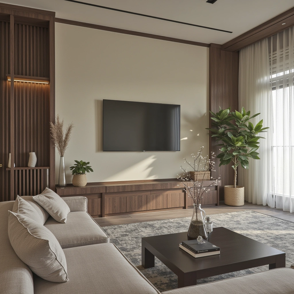 Why Neutral Living Rooms with Black Accents Work So Well