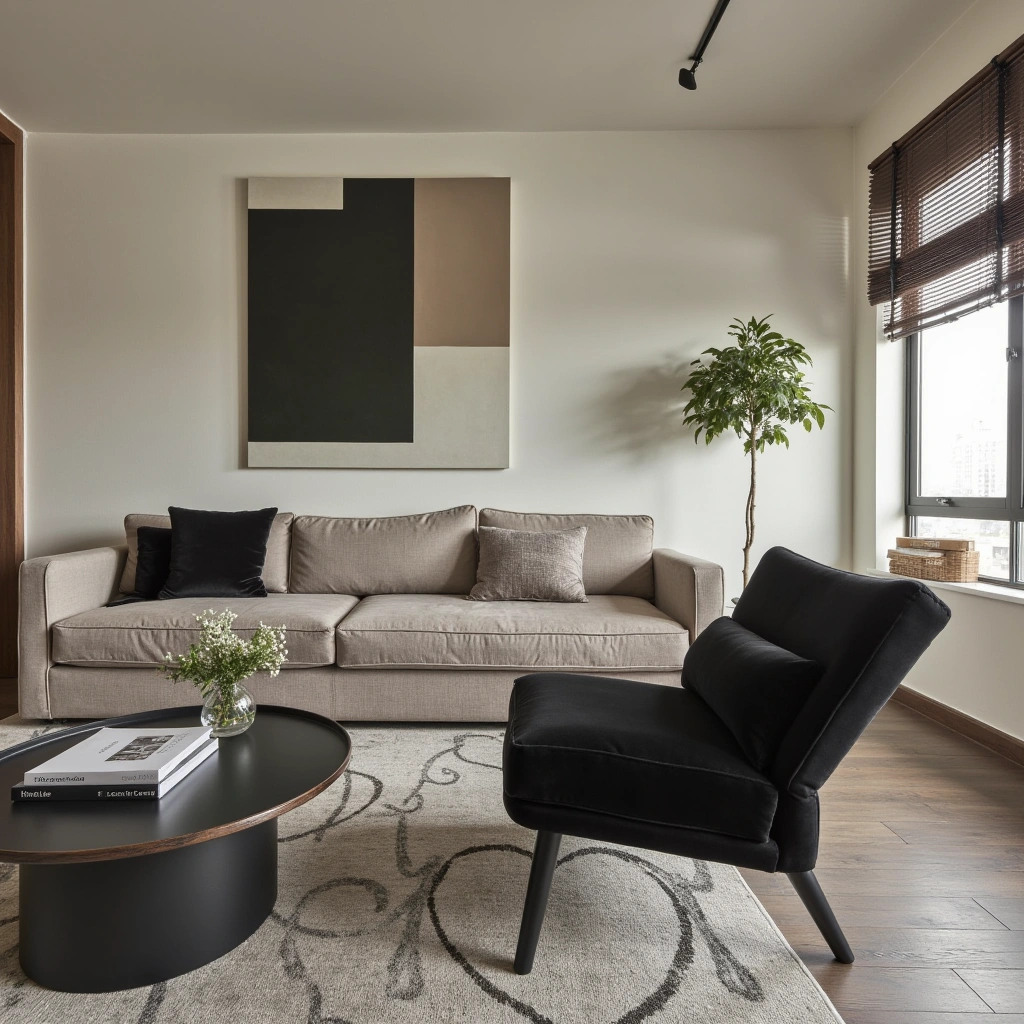 4. Black Accent Chairs for a Pop of Contrast