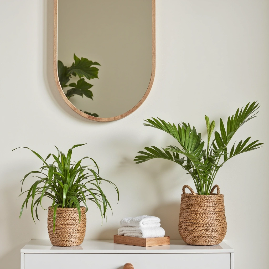 12. Woven Plant Baskets for Texture and Warmth
