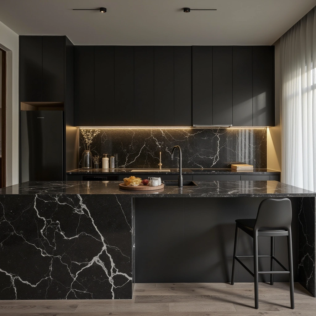 12 Modern Luxury Black Marble Kitchen Ideas