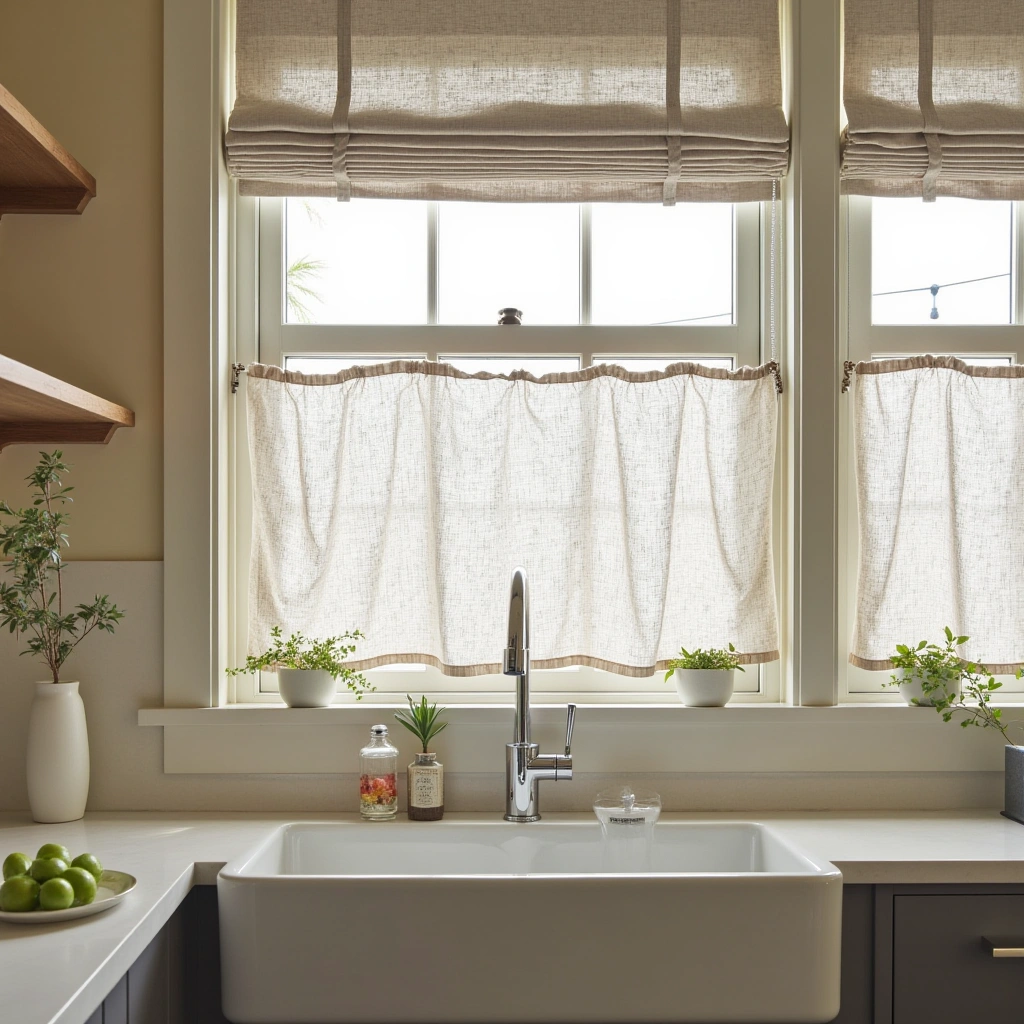 1. Classic Caf&eacute; Curtains for a Timeless Look