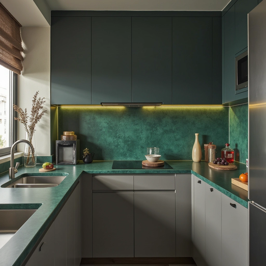 4. Bold Colored Countertops for a Pop of Personality