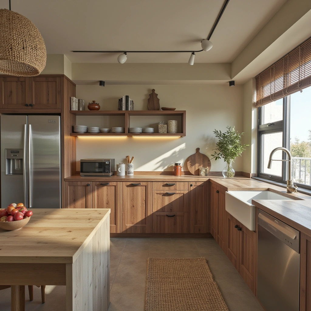 5. Butcher Block Countertops with Rustic Decor