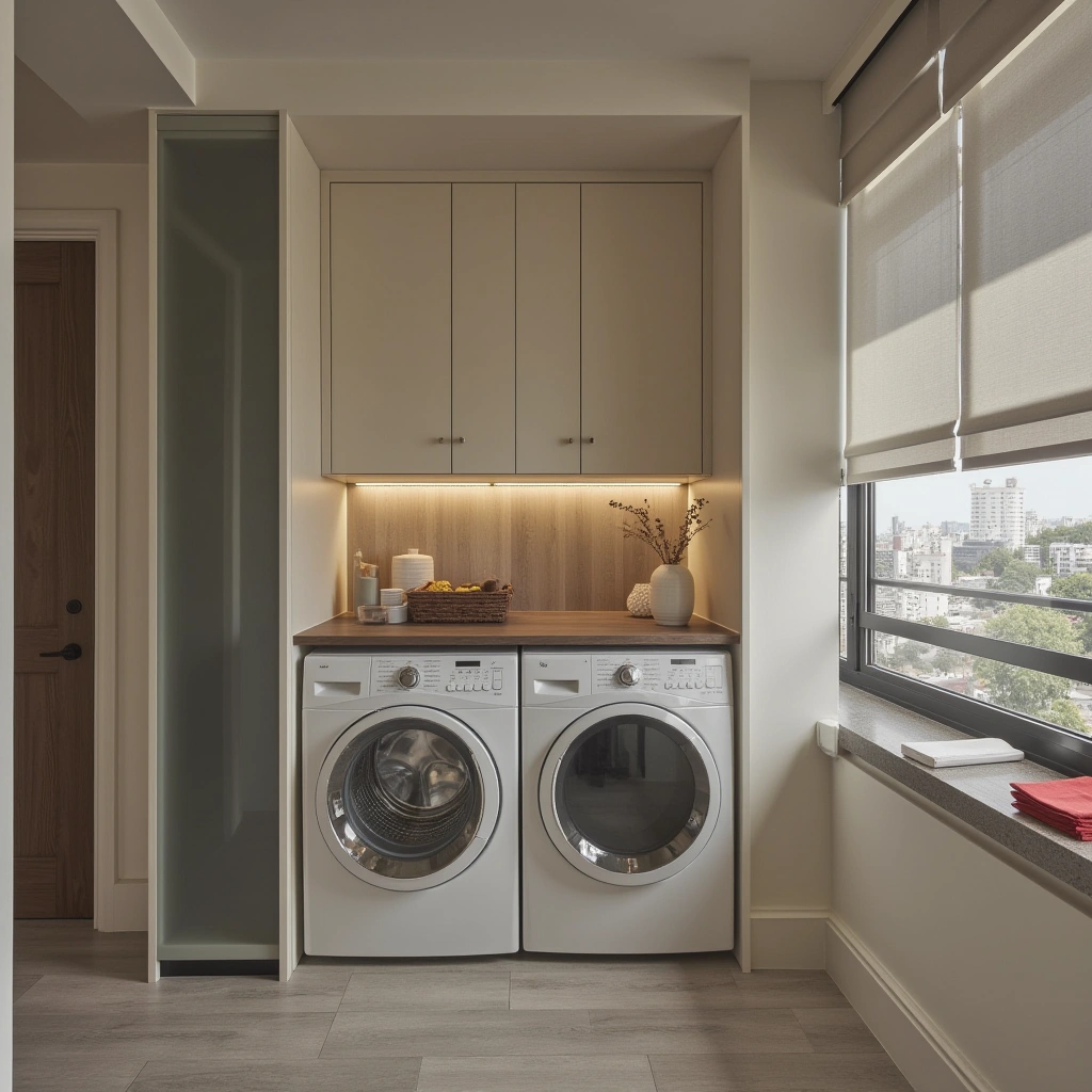 1. Sleek Built-In Cabinets with Hidden Storage