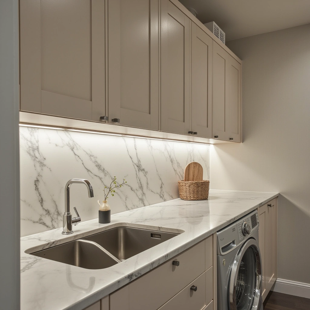 3. Marble or Quartz Countertops for Elegance and Durability
