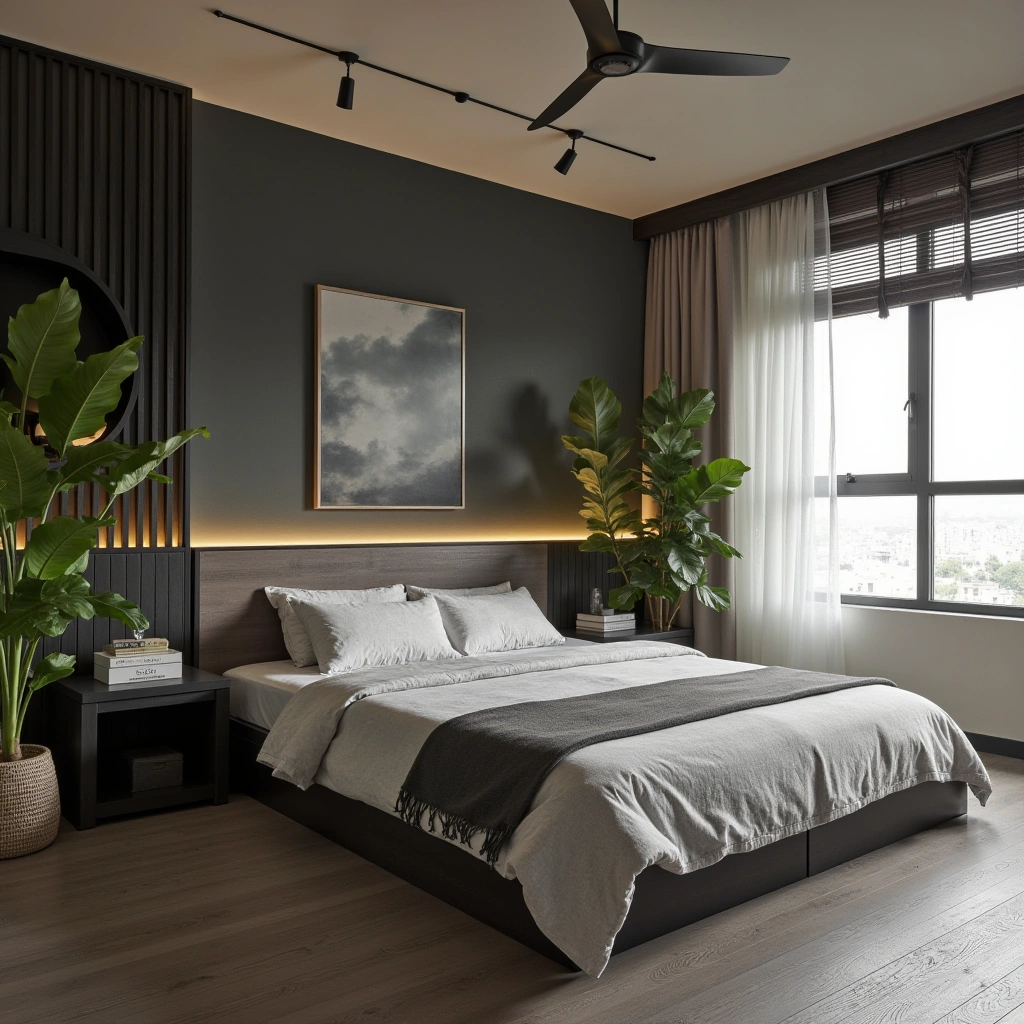 Idea 7: Monochrome with a Touch of Green