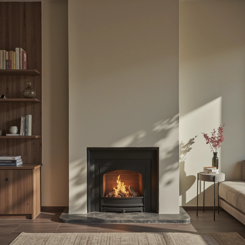 18. Minimalist Vintage Fireplace