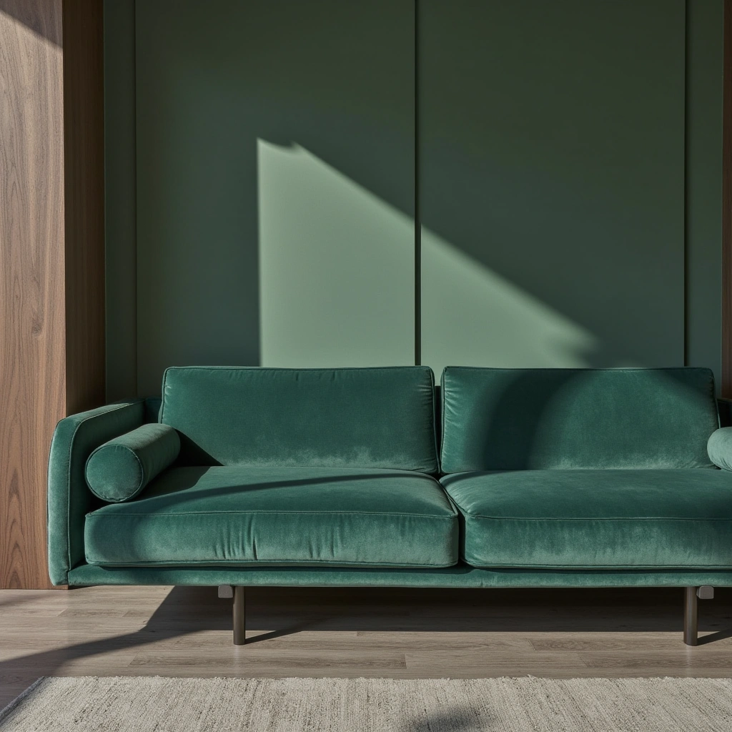 3. Plush Velvet Sofa