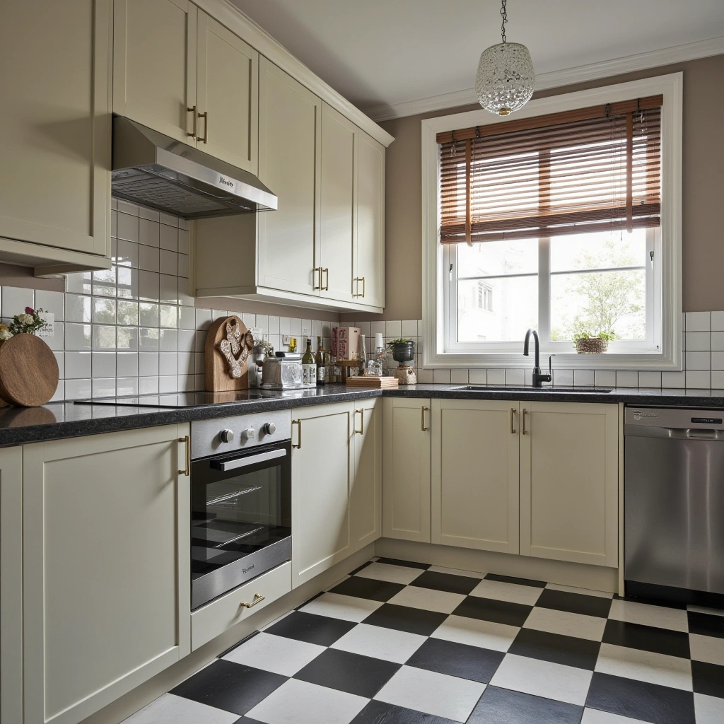 Idea 1: Classic Checkerboard Flooring
