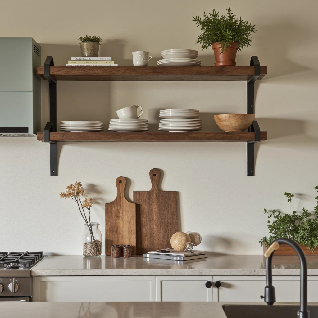 Wooden Shelves for Open Storage
