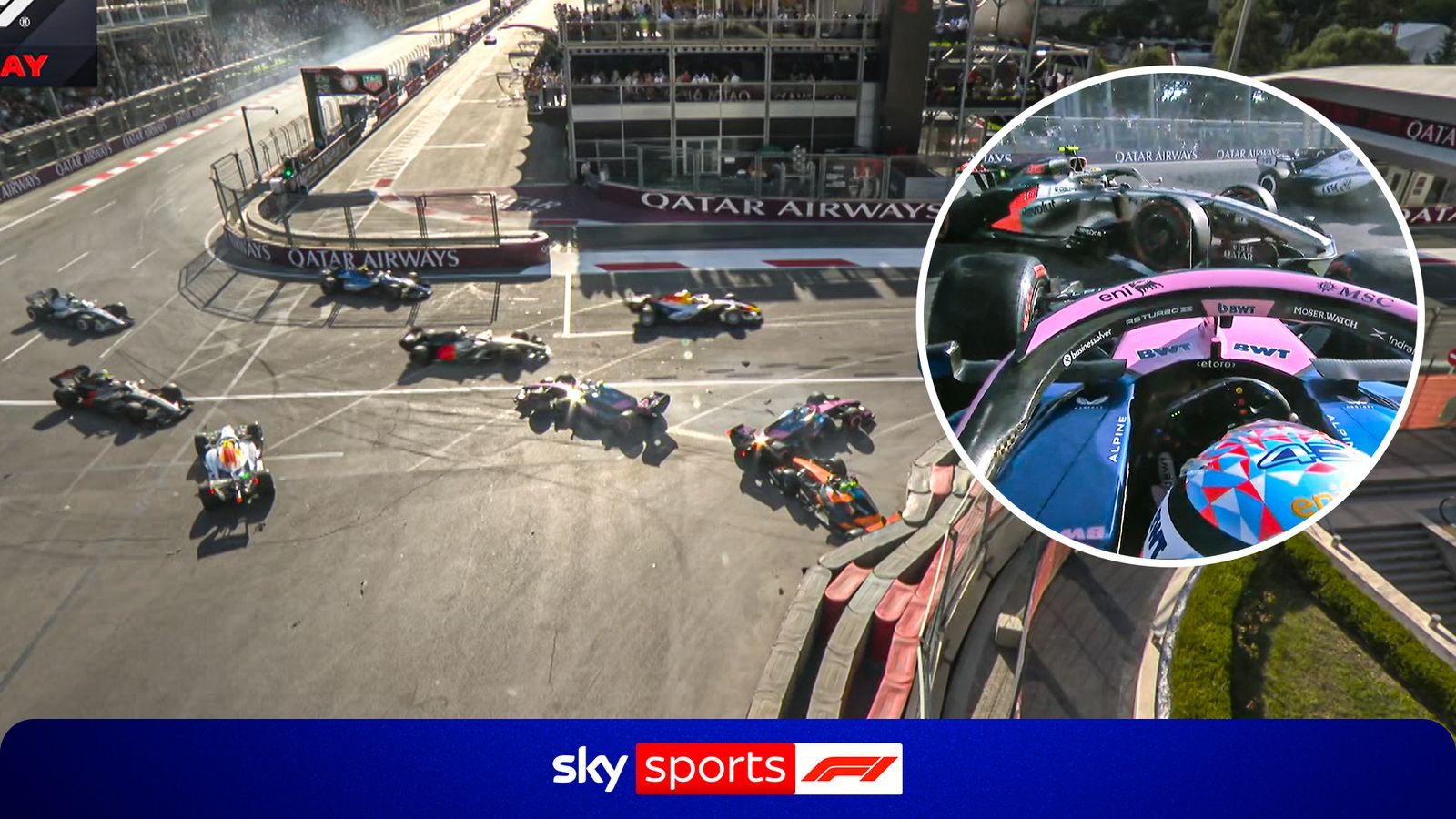 Norris Eliminated After Safety Car Restart Chaos at Baku GP